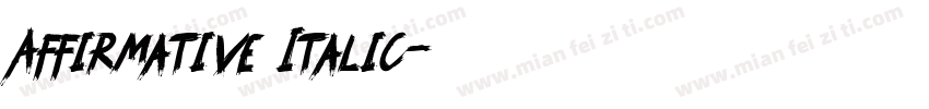 Affirmative Italic字体转换
